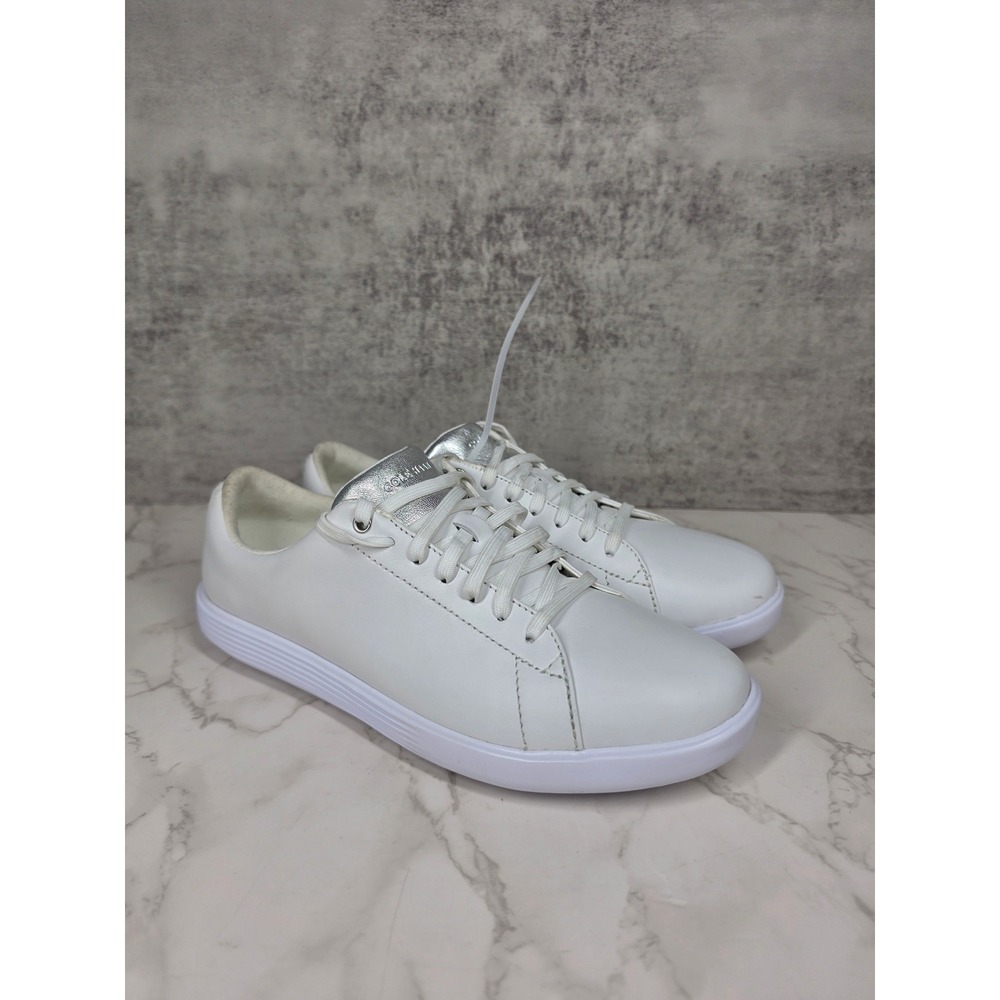 Cole Haan Grand Crosscourt Leather Sneakers Preppy White Shoes W33396 Womens 8B